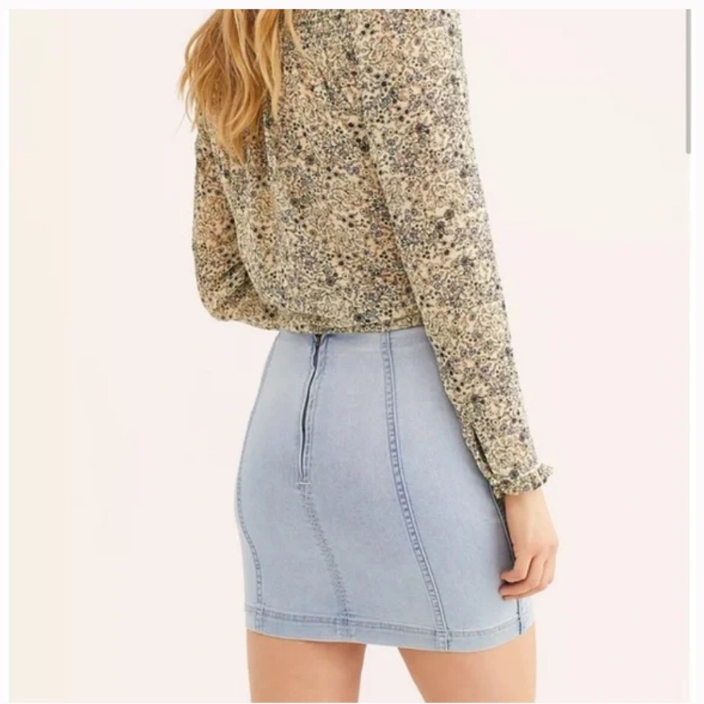 FREE PEOPLE Denim Skirt
